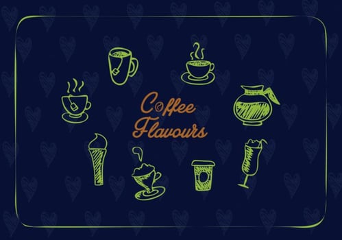 Creative coffee icons vector