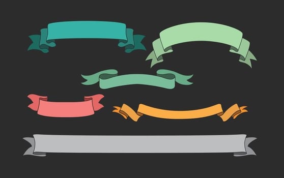 Cartoon ribbons vector