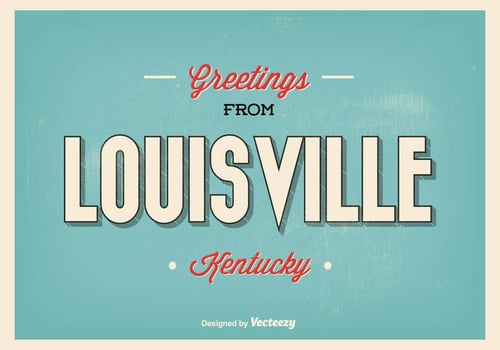 Retro Style Louisville Kentucky Greetings Illustration vector