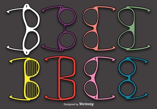 Retro glasses vector