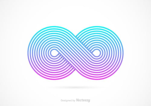 Retro Infinity Symbol Vector