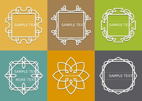 Vintage ornate frames vector