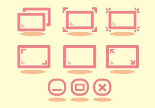 Full Screen Icon Set vector