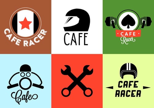 Vector Illustration of Motorcycle Badges
