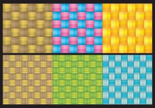 Colorful Wicker Texture Vectors