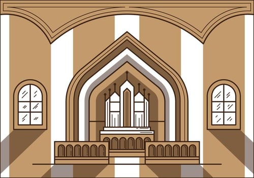 Free Church Altar Illustration vector