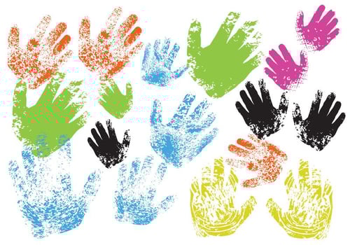 Child Hand Print Vectors