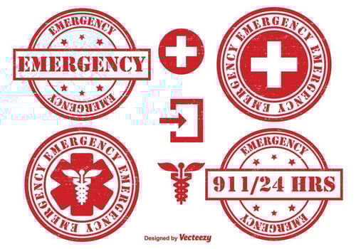 Emergency Badge Set vector