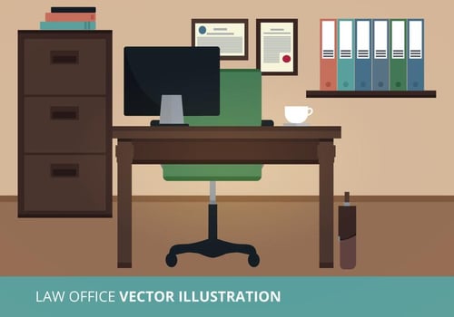 Law Office Vector Illustration