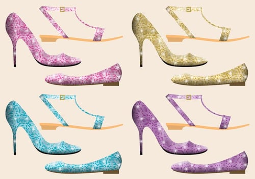 Glitter Shoes vector