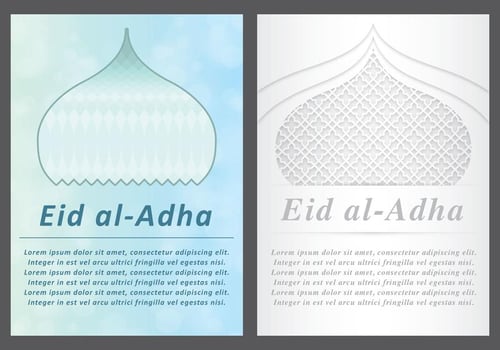 Eid Al-Adha Cards vector