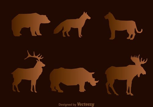 Wild Animal Silhouette Vectors