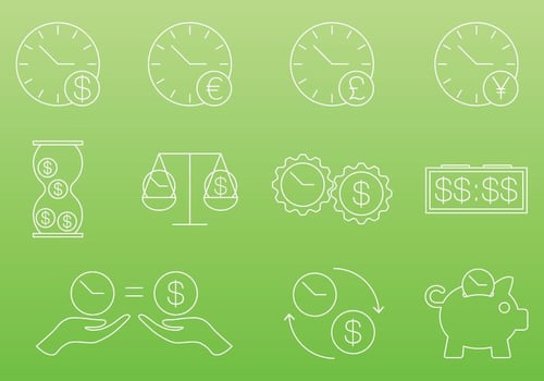 Time Is Money Icons vector
