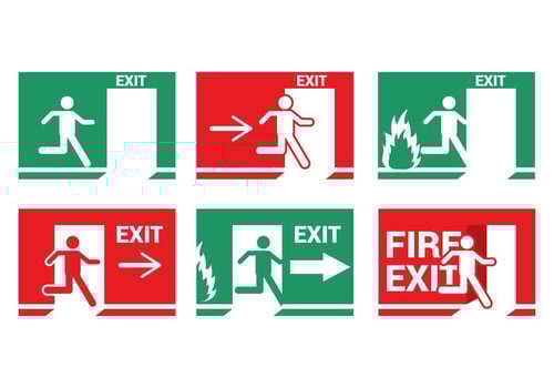 Fire Emergency Exit Vector