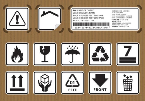 Packaging Stickers vector