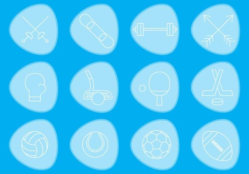 Thin Sports Vector Icons