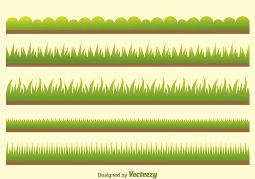 Vector Green Grass On Field