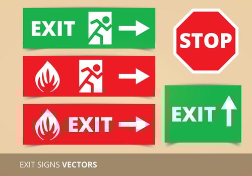Exit Sign Vectors