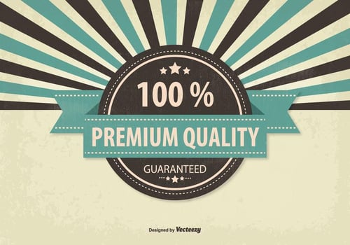 Retro Promotional Premium Quality Illustration vector
