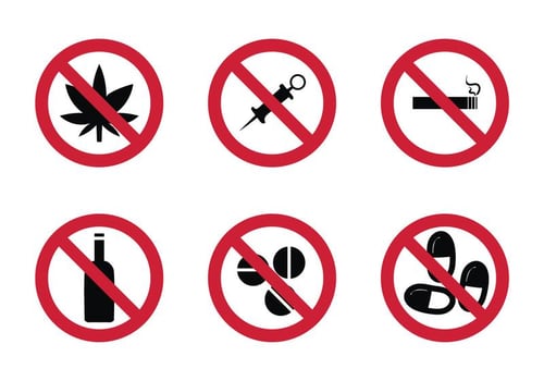 Free No Drugs Vector Icon