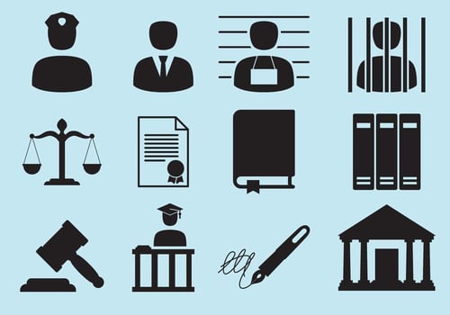 Law Icons vector