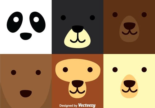 Bear Square Face vector