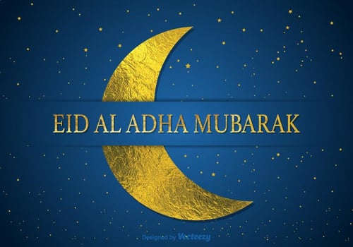 Eid Al Adha Mubarak Vector Card