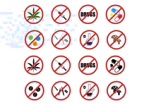 Free No Drugs Sign Vector