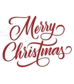 Merry Christmas Decorative Lettering Vector