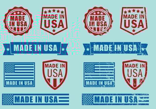 Made In USA Stamps vector