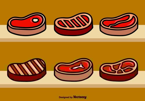 T-Bone Steak Illustrations vector