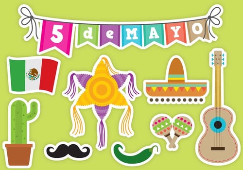Cinco De Mayo Vector Icons