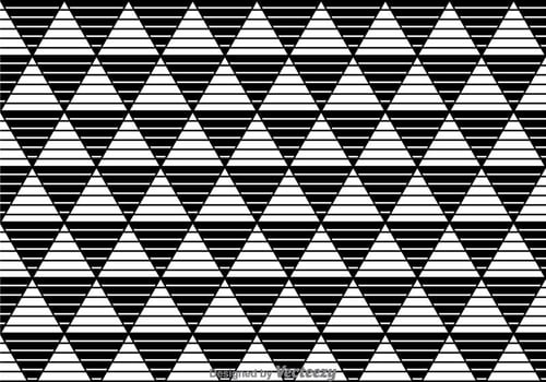 Stripe Triangles Black And White Pattern vector