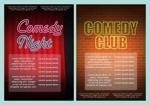 Comedy Club Flyers vector