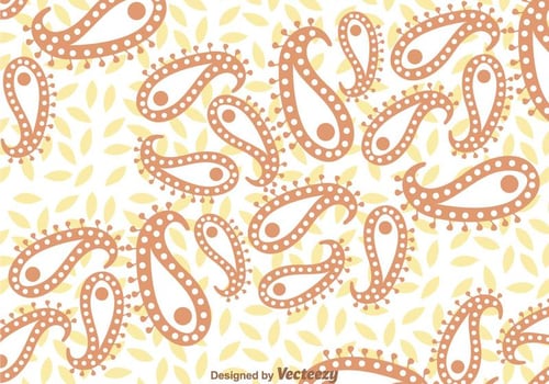 Brown And White Paisley Background vector