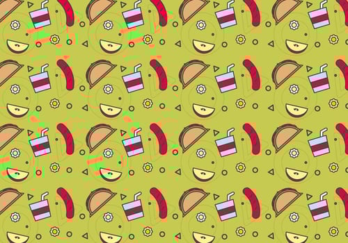Free School Lunch Vector Pattern 6