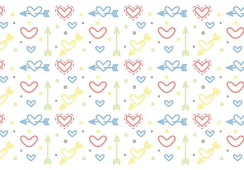 Free Heart Vector Pattern 5