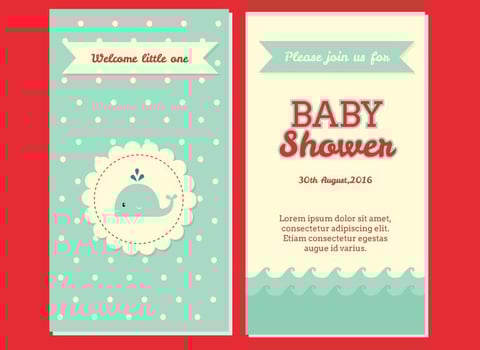 Baby Shower Invitation Vector