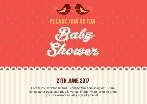 Baby Shower Invitation Vector