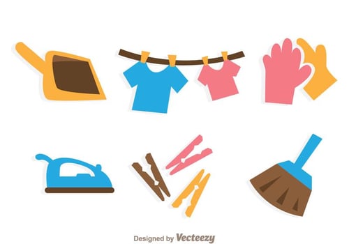 Housework Cleaning Icons vector