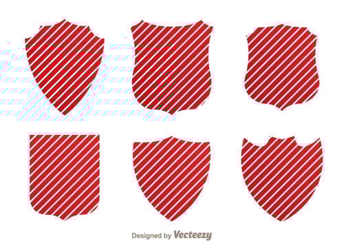 Shield Red Stripe Vectors