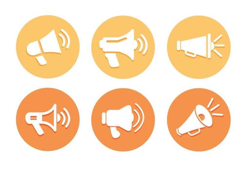 Megaphone icon vectors