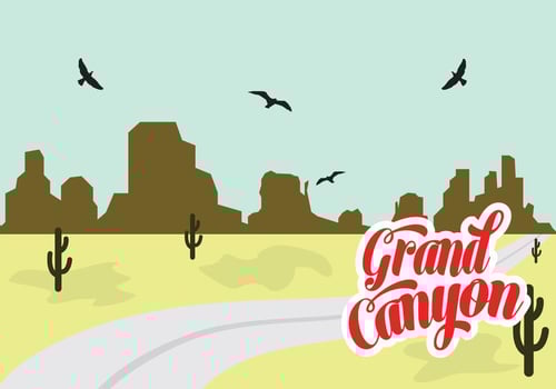 Vector Illustration of Grand Canyon