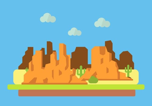 Vector Illustration of Grand Canyon