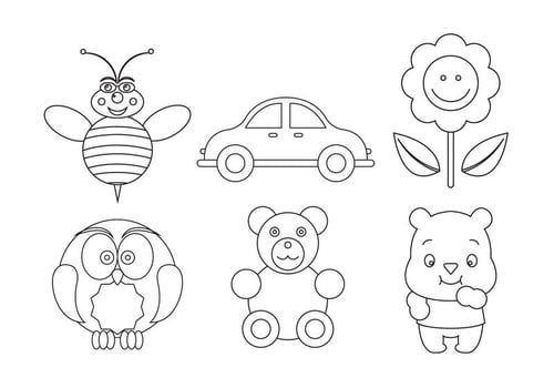 Set of Vector Symbols for Coloring