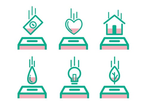 Paid Icon Set vector