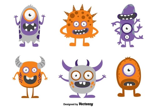 Funny cartoon monsters  vector