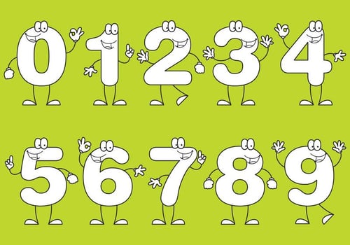 Number Cartoons vector