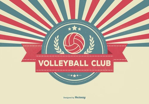 Retro Volleyball Club Illustration vector