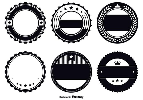 Assorted Badge Template Set vector